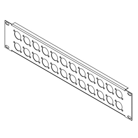 FactorRACK Carátula 24 XLR - Panel 2 Unidades para Conectores Norma D