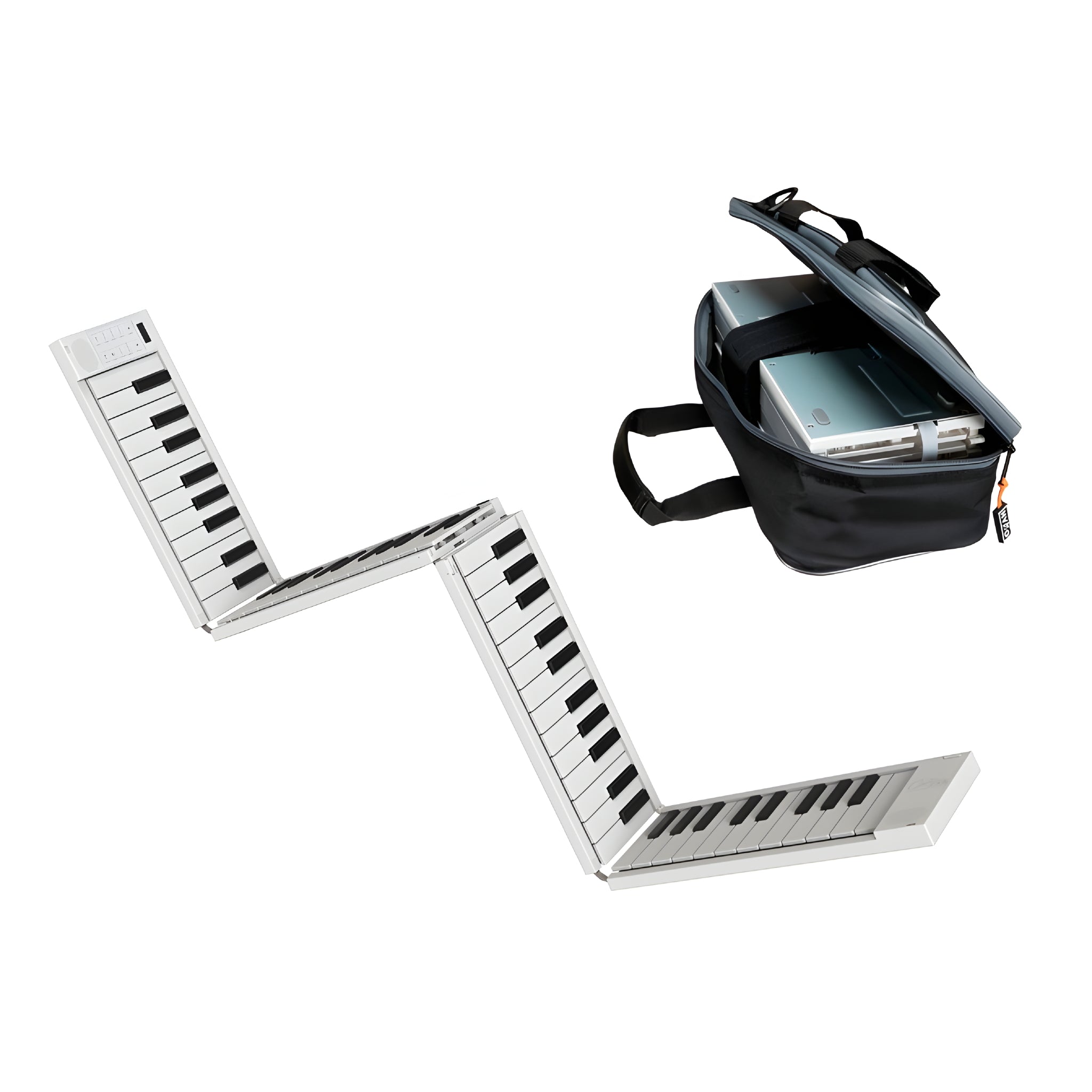 Carry - on BUNDLE CARRY ON PIANO 88 TOUCH WHITE + OQAN BAG - Set piano plegable y funda - Tempo Shop