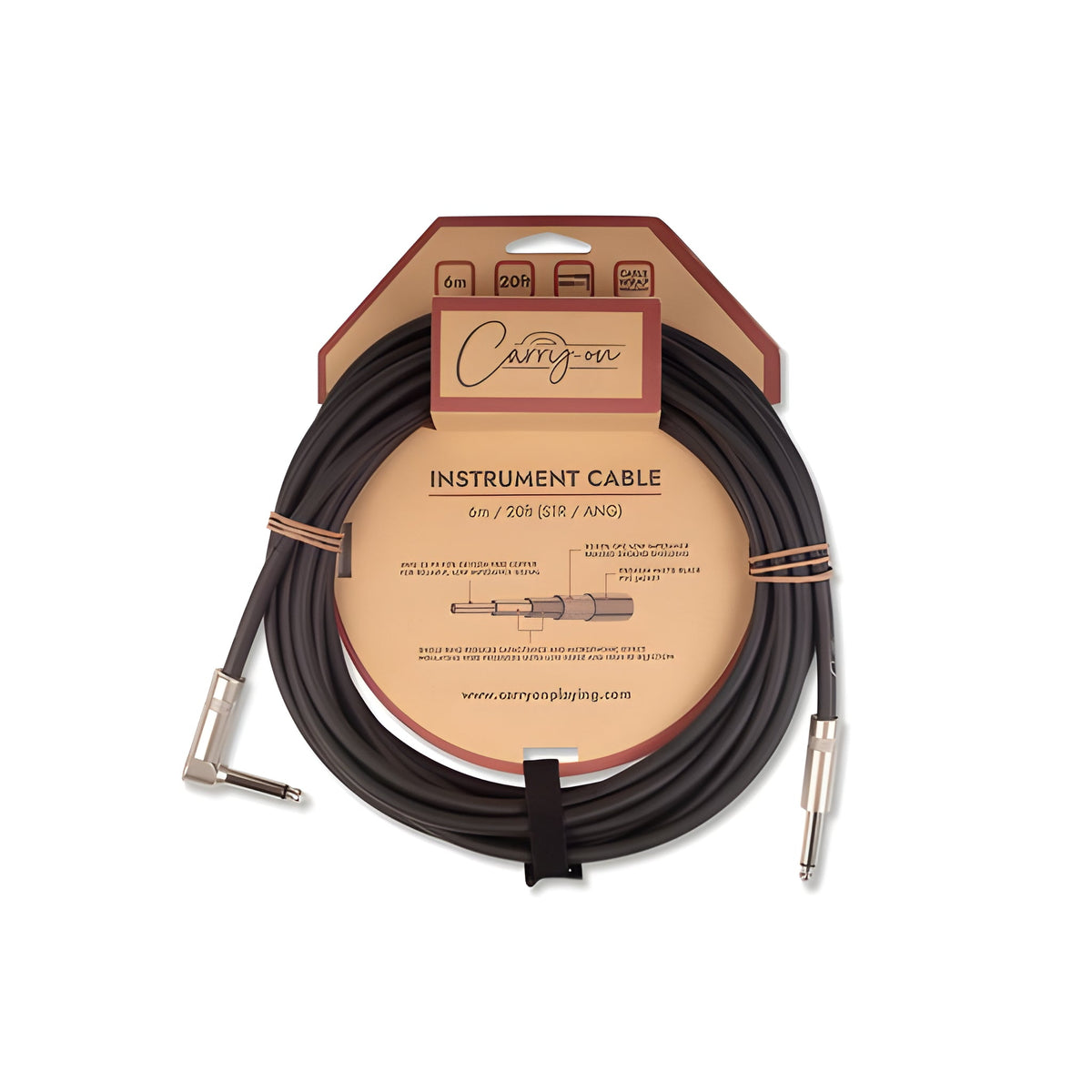 Carry - on CABLE - 6M - SA - Cable Jack Mono - Jack Mono Angulado. 6m - Tempo Shop