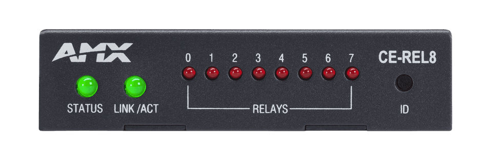 AMX CE-REL8 - Extensor de Control Universal con 8 Relés y Alimentación PoE