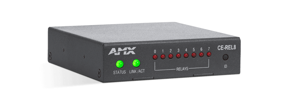 AMX CE-REL8 - Extensor de Control Universal con 8 Relés y Alimentación PoE