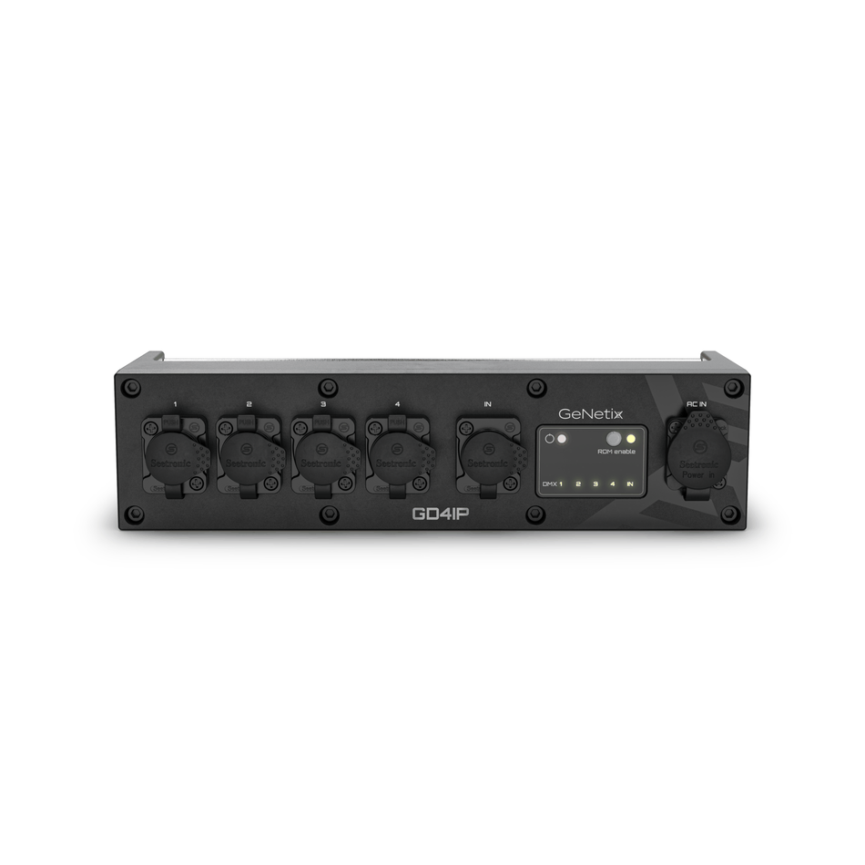 ChamSys GeNetix GD4IP - Splitter DMX de 4 salidas IP65 - Tempo Shop