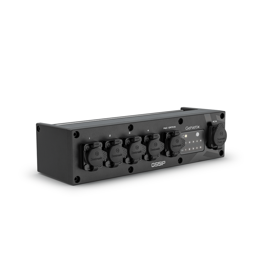 ChamSys GeNetix GS5IP - Switch de red Gigabit IP65 de 5 puertos - Tempo Shop