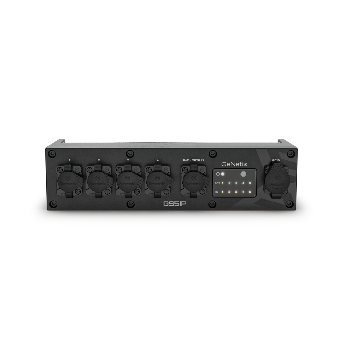 ChamSys GeNetix GS5IP - Switch de red Gigabit IP65 de 5 puertos - Tempo Shop