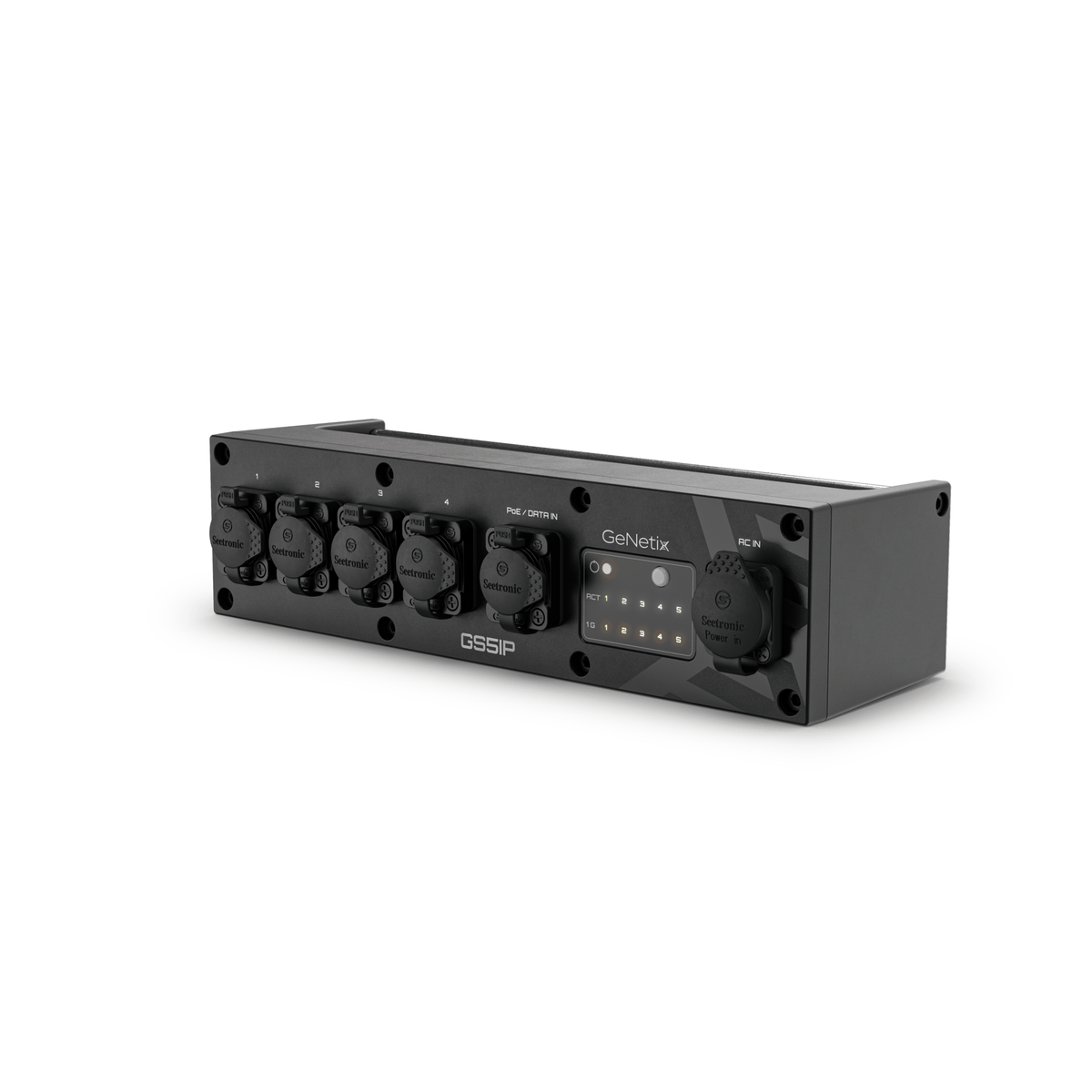ChamSys GeNetix GS5IP - Switch de red Gigabit IP65 de 5 puertos - Tempo Shop