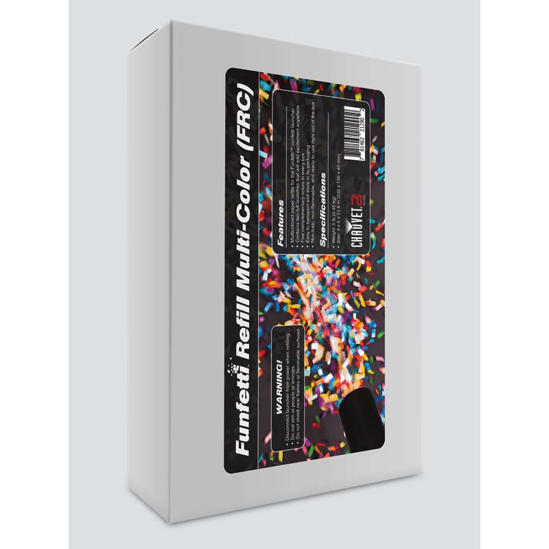 CHAUVET DJ Funfetti Shot Refill - Color - Recarga de confeti multicolor - Tempo Shop