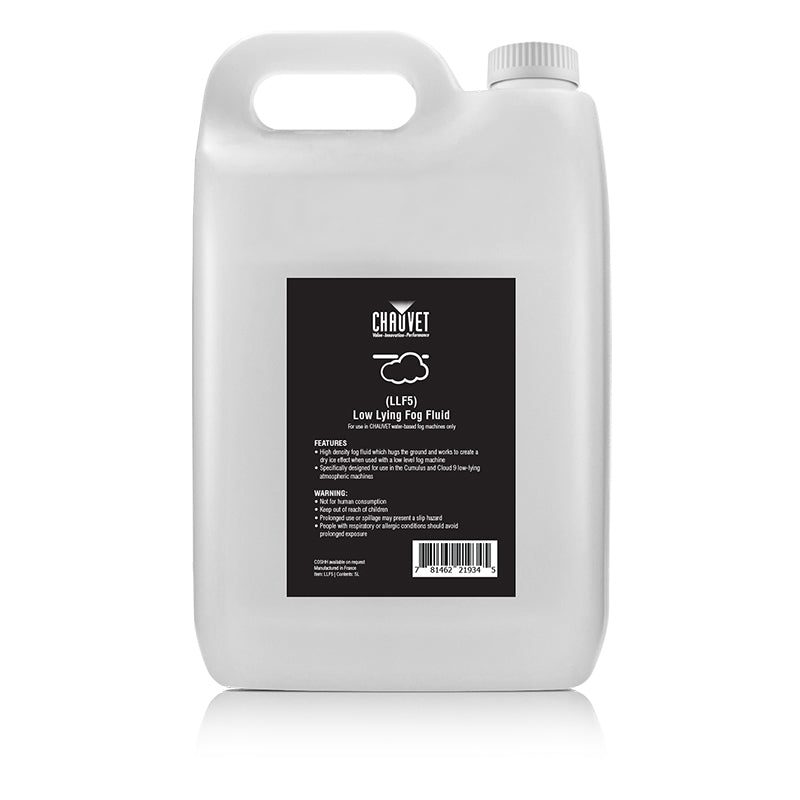 CHAUVET DJ LLF5X4 - Fluido para niebla baja, pack de 4 x 5 L - Tempo Shop