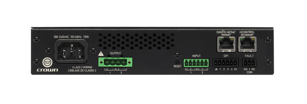 Crown CTD - 2125 - Amplificador Comtech Dante 2X125W - Tempo Shop