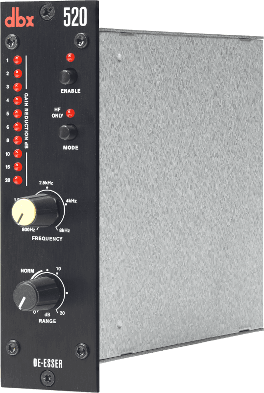 dbx 520 - De-Esser Serie 500 con modo HF Only y control de frecuencia 800 Hz–8 kHz