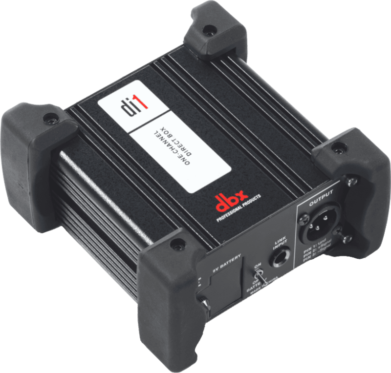 dbx DI1 - Caja directa activa de 1 canal con pads 0/−20/−40 dB, Ground Lift y compatibilidad Connected PA