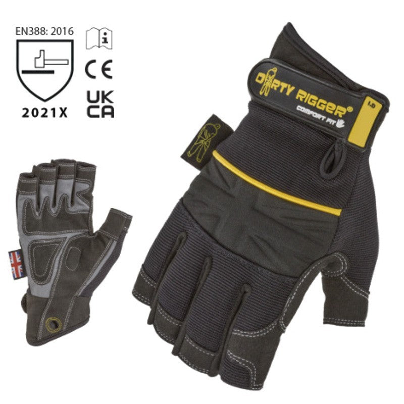 Dirty Rigger Comfort Fit Fingerless - Guante técnico sin dedos