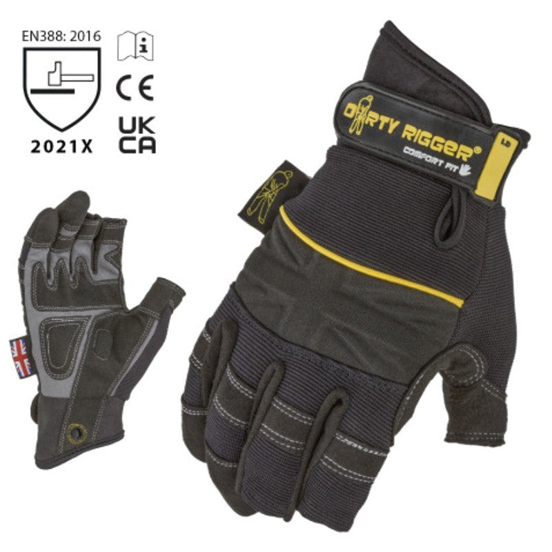 Dirty Rigger Comfort Fit Framer Talla L - 3 Dedos Descubiertos