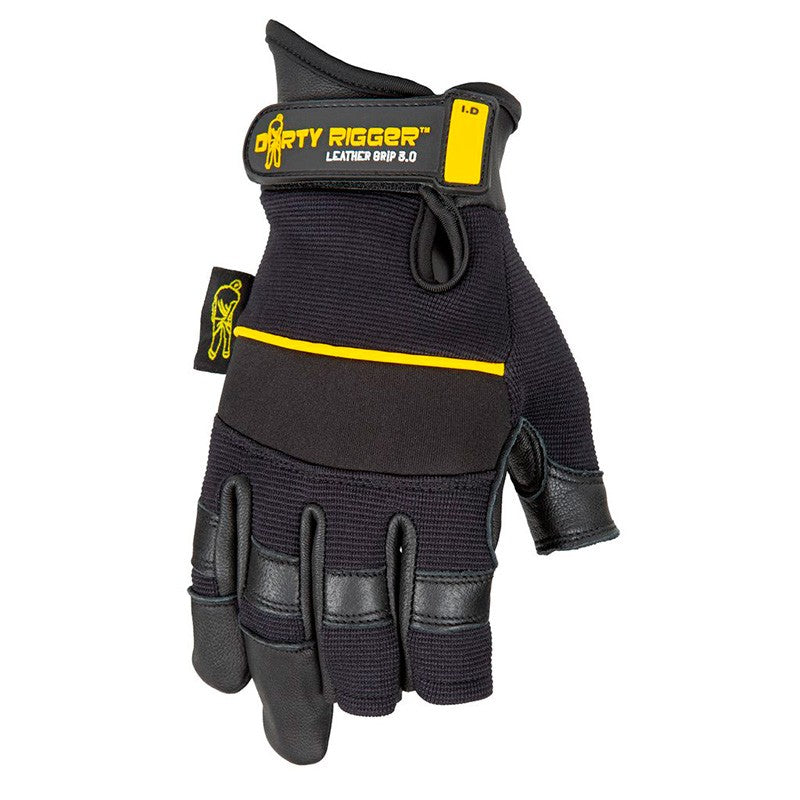 Dirty Rigger Leather Grip 3.0 Framer - Guantes de 3 Dedos Cortados