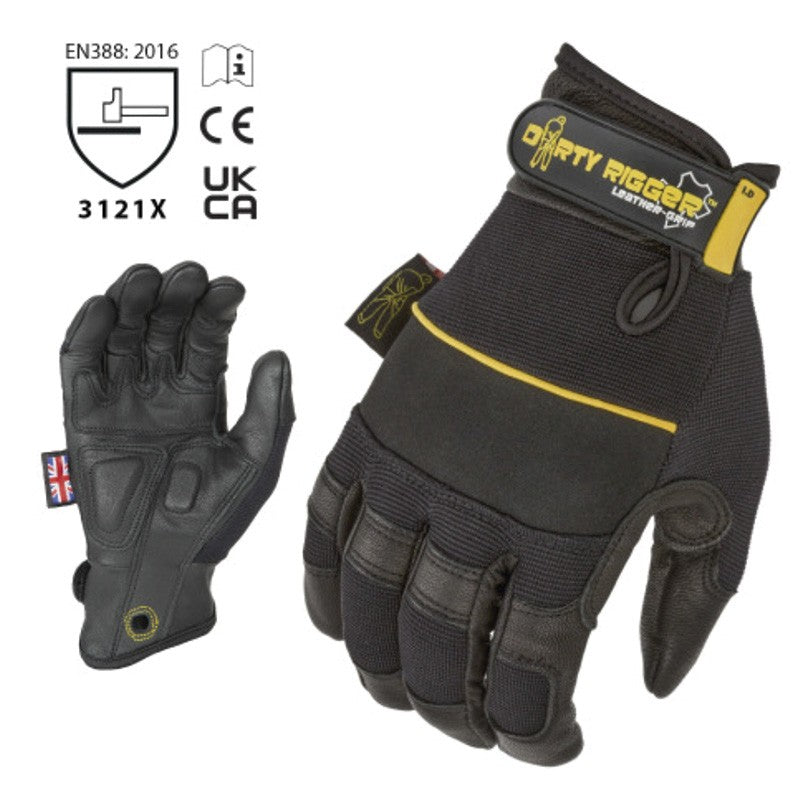 Dirty Rigger Leather Grip V3 - Guantes completos para técnico