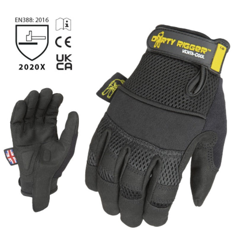 Dirty Rigger Venta-Cool - Guantes de Trabajo para Verano