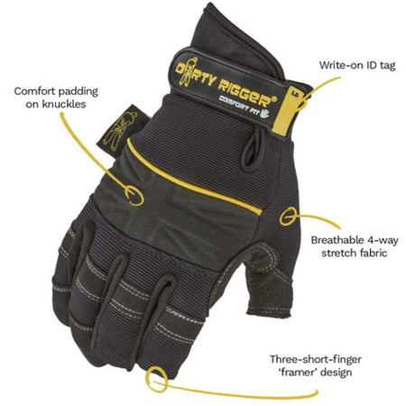 Dirty Rigger Comfort Fit Framer - Guante Transpirable XL