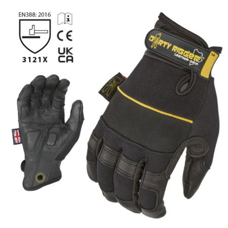 Dirty Rigger Leather Grip V3 - Guantes para Técnicos XL