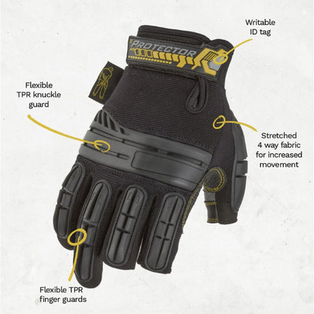 Dirty Rigger Protector Framer 2.0 - Guantes XL con 3 dedos cortados