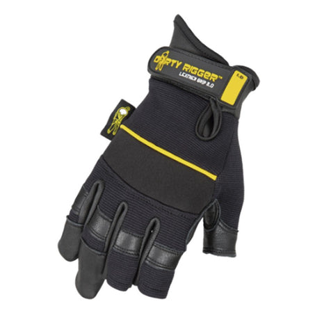 Dirty Rigger Leather Grip Framer - Guantes de 3 Dedos Cortados