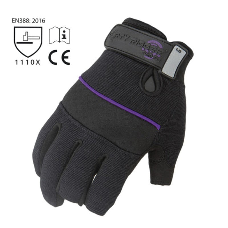 Dirty Rigger SlimFRM - Guantes de 3 dedos para mujer