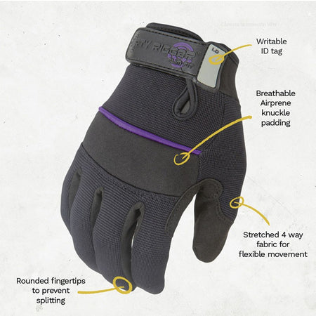 Dirty Rigger SlimFit™ Full Finger - Guantes de trabajo para mujer