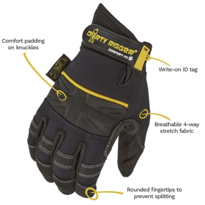 Dirty Rigger Comfort Fit - Guantes completos Talla S - Tempo Shop