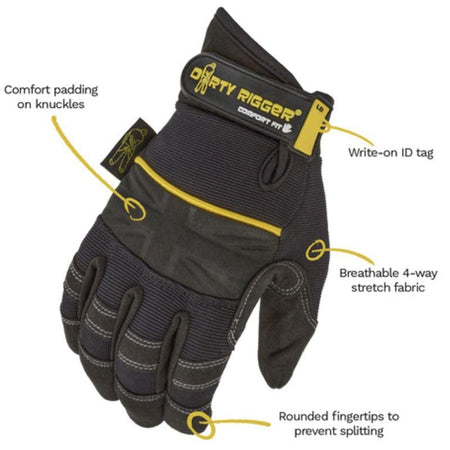 Dirty Rigger Comfort Fit - Guantes completos Talla S - Tempo Shop