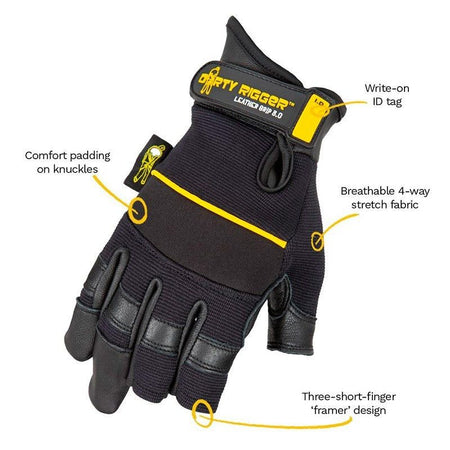 Dirty Rigger Leather Grip Framer V2 - Guantes de precisión - Tempo Shop