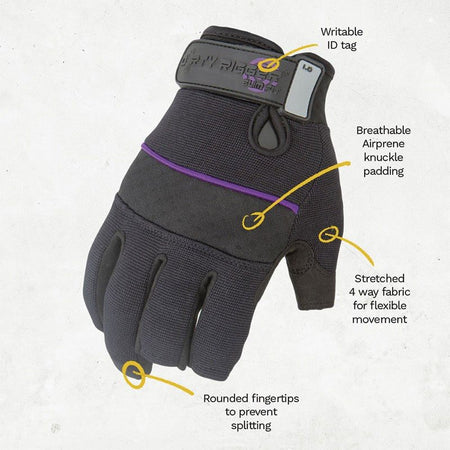 Dirty Rigger SlimFit Framer - Guante de 3 dedos cortados - Tempo Shop