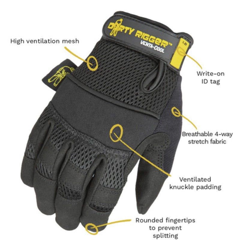 Dirty Rigger Venta-Cool - Guantes Transpirables XXL - Tempo Shop