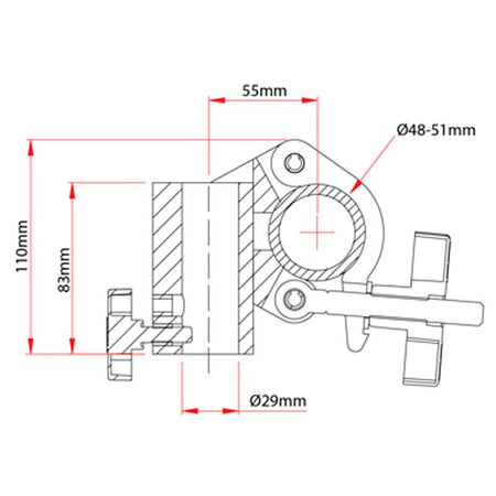 Doughty T57223 - Abrazadera rápida para TV color plata
