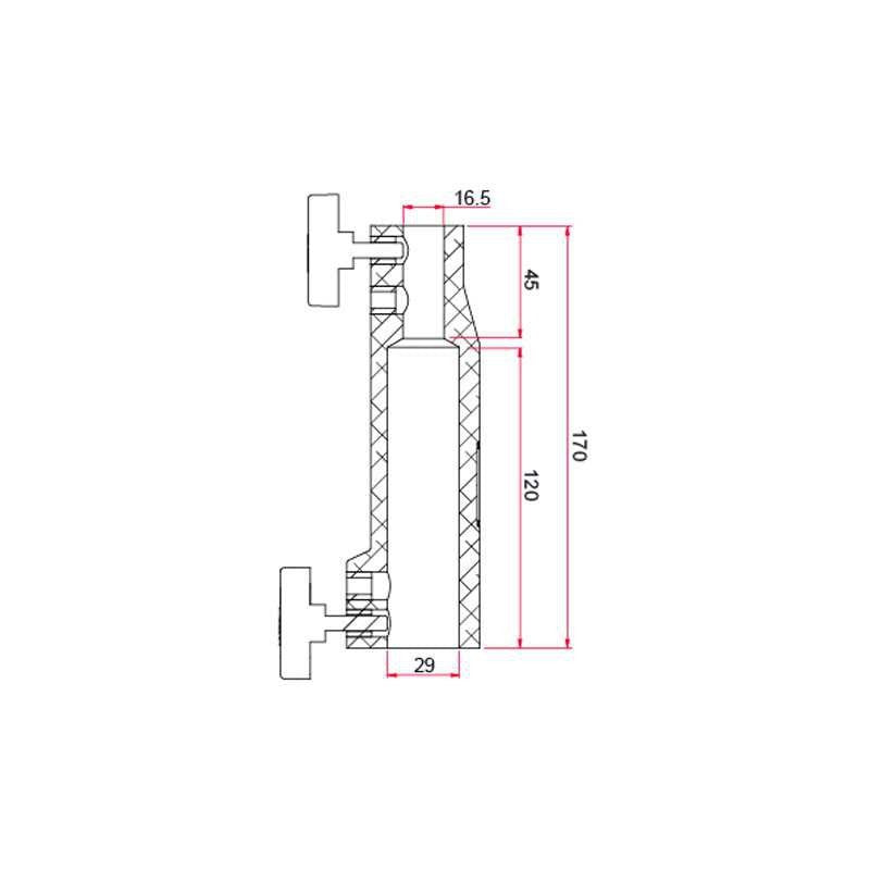 Doughty G1002 - Adaptador de acero 29 x 16 mm para trípodes