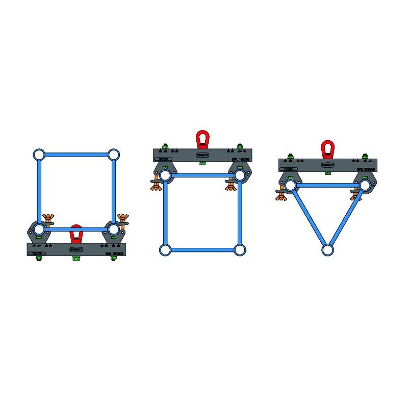 Doughty Adaptador Truss 1000 Kg - Soporte elevación de aluminio - Tempo Shop