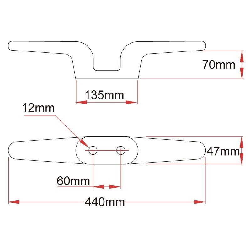 Doughty Aspa de 440mm - Para atado de cuerdas escénicas - Tempo Shop
