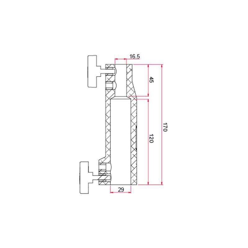 Doughty G1002 - Adaptador de acero 29 x 16 mm para trípodes - Tempo Shop