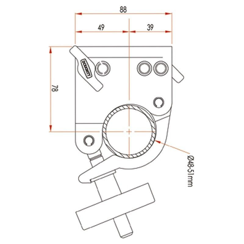 Doughty G1115 - Abrazadera para tubo en color negro - Tempo Shop