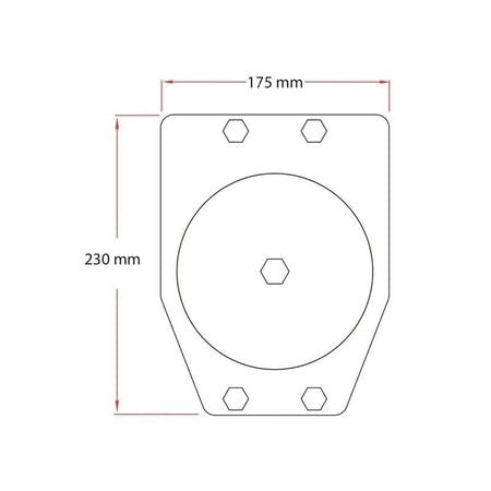 Doughty T42849 - Polea de 4 vías de 150 mm - Tempo Shop