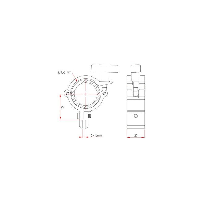 Doughty T58130 - Abrazadera negra para paneles - Tempo Shop