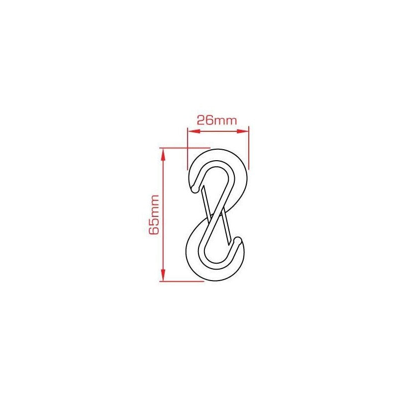 Doughty T63796 - Gancho doble de nylon para textiles