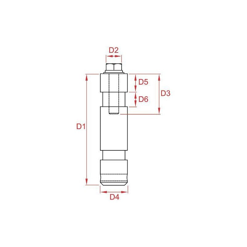 Doughty T74310 - Spigot de acero M10 para trípodes