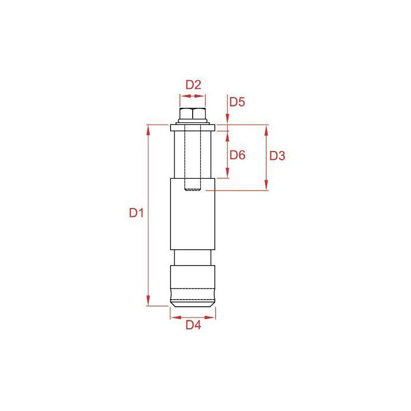 Doughty T74301 - Spigot Acero M12 para Trípode