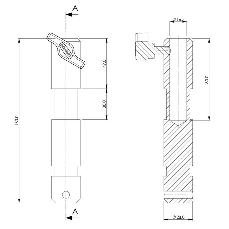 Doughty REDUCTOR SPIGOT DE 29 A 16 MM - Adaptador para Trípodes