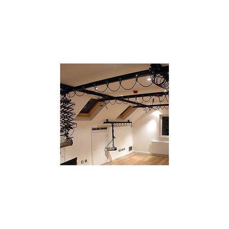 Doughty T84035 - Carril de Aluminio Negro de 2 Metros para Estudios