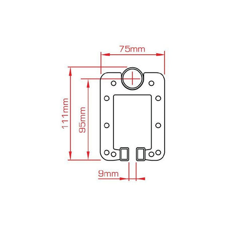 Doughty Six Track - Tramo recto modular de acero de 0,50 m