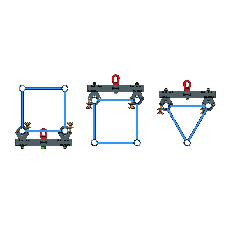 Doughty Adaptador Truss 1000 Kg - Soporte elevación de aluminio