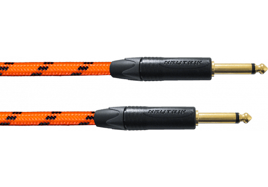 Cordial ECLBLIGHT-EDI-3PPO - Cable de instrumento con jack Silent y efecto UV naranja, 3m