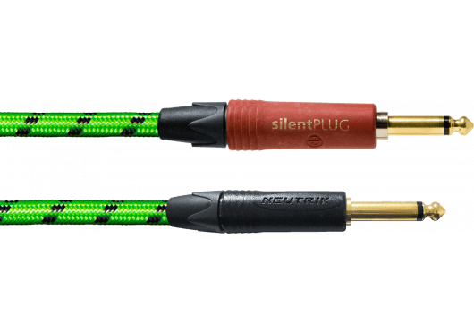 Cordial ECLBLIGHT-EDI-6PPG-S - Cable de Instrumento Profesional Silent, Verde UV 6m