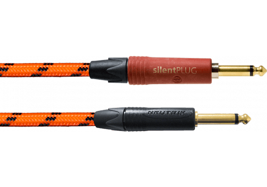 Cordial ECLBLIGHT-EDI-6PPO-S - Cable de instrumento Jack a Jack Silent naranja UV 6m