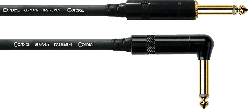 Cordial ECLCCI3PR - Cable de Instrumento Jack-Jack 3m Recto/Acodado