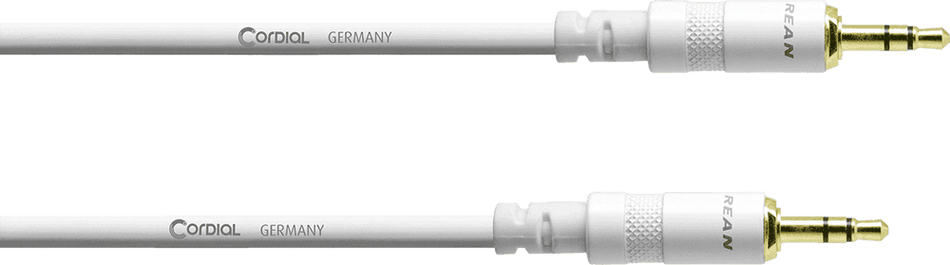 Cordial ECLCFS09WW-SNOW - Stereo minijack audio cable 90 cm white